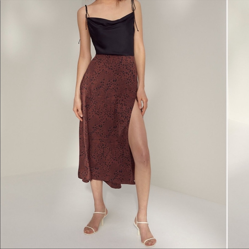 Aritzia Wilfred Rythm Skirt in Brown/Black, Size 10